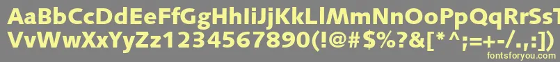 PfsyntaxBlack Font – Yellow Fonts on Gray Background