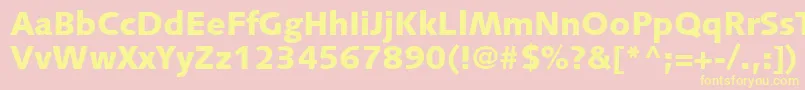 PfsyntaxBlack Font – Yellow Fonts on Pink Background