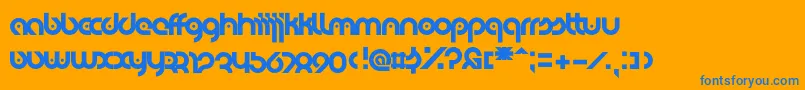 Шрифт EyelevationPro – синие шрифты на оранжевом фоне