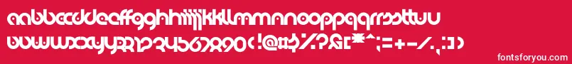 フォントEyelevationPro – 赤い背景に白い文字