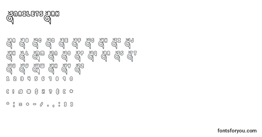Fuente SnailetsBrk - alfabeto, números, caracteres especiales