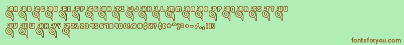 SnailetsBrk Font – Brown Fonts on Green Background