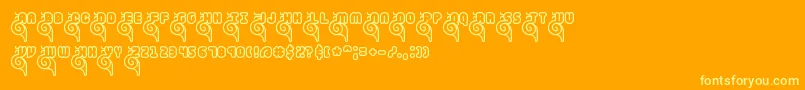 SnailetsBrk Font – Yellow Fonts on Orange Background