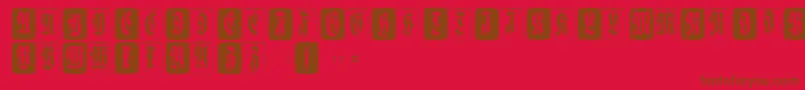 Flourishffcaps Font – Brown Fonts on Red Background