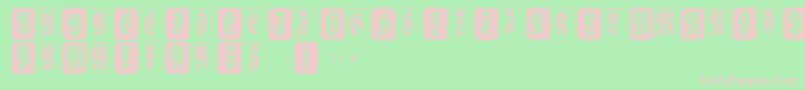 Flourishffcaps Font – Pink Fonts on Green Background