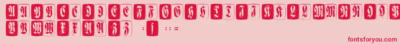 Flourishffcaps Font – Red Fonts on Pink Background