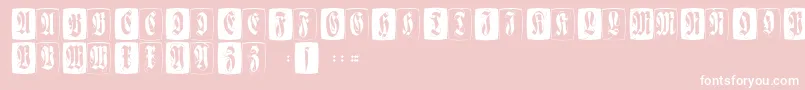 Police Flourishffcaps – polices blanches sur fond rose