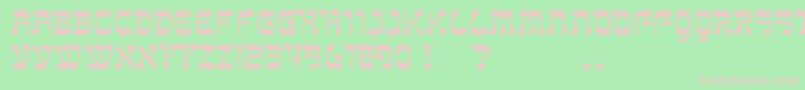 Kanisah Font – Pink Fonts on Green Background