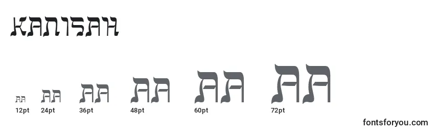 Größen der Schriftart Kanisah