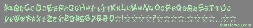 SfStarDustCondensed-Schriftart – Grüne Schriften auf grauem Hintergrund
