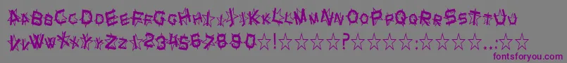 SfStarDustCondensed-fontti – violetit fontit harmaalla taustalla