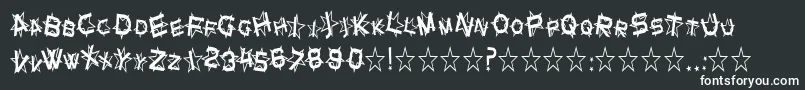 Шрифт SfStarDustCondensed – белые шрифты на чёрном фоне