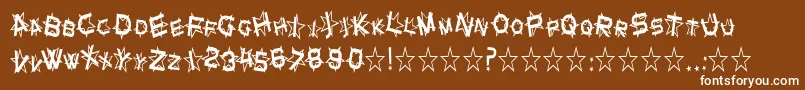 Шрифт SfStarDustCondensed – белые шрифты на коричневом фоне