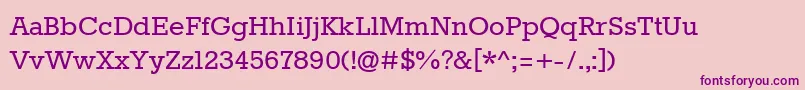 RokkittRegular Font – Purple Fonts on Pink Background