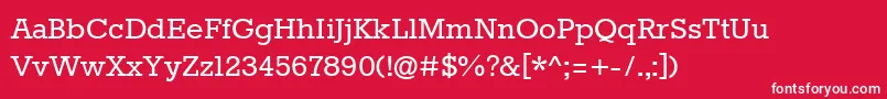 RokkittRegular Font – White Fonts on Red Background