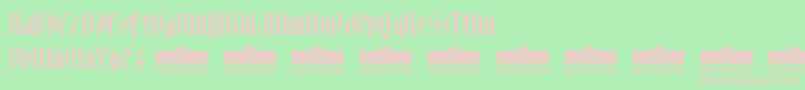 AdlibitumBoldTrial Font – Pink Fonts on Green Background