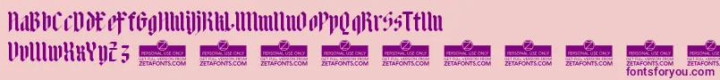 AdlibitumBoldTrial Font – Purple Fonts on Pink Background