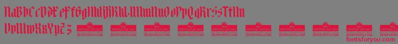 AdlibitumBoldTrial Font – Red Fonts on Gray Background