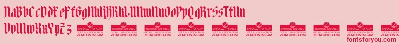 AdlibitumBoldTrial Font – Red Fonts on Pink Background