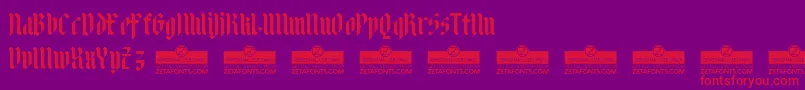 AdlibitumBoldTrial Font – Red Fonts on Purple Background