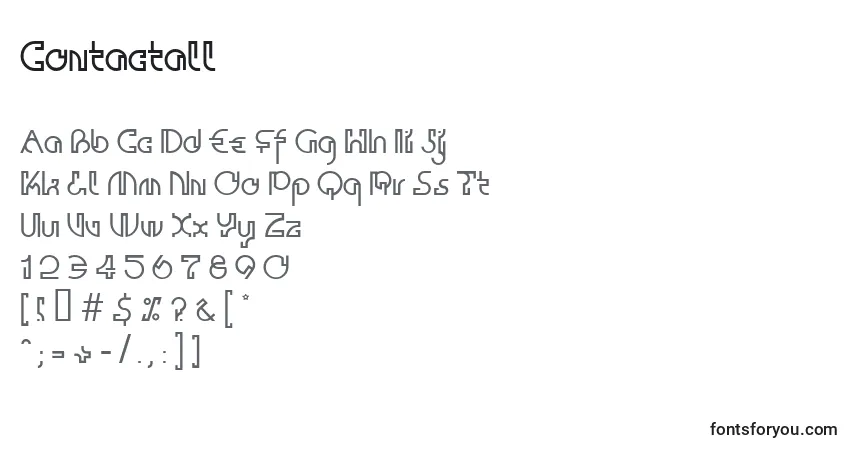 Contactall Font – alphabet, numbers, special characters