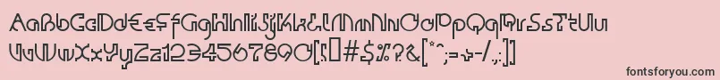 フォントContactall – ピンクの背景に黒い文字