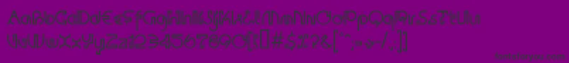 Contactall-Schriftart – Schwarze Schriften auf violettem Hintergrund