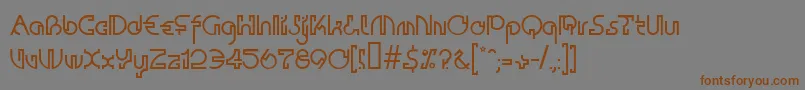 Contactall Font – Brown Fonts on Gray Background