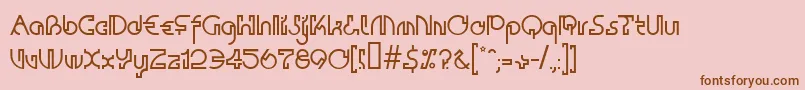 Contactall Font – Brown Fonts on Pink Background