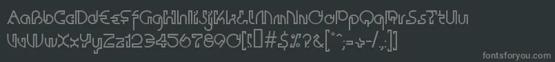 フォントContactall – 黒い背景に灰色の文字