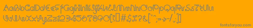 フォントContactall – オレンジの背景に灰色の文字