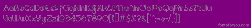 フォントContactall – 紫の背景に灰色の文字