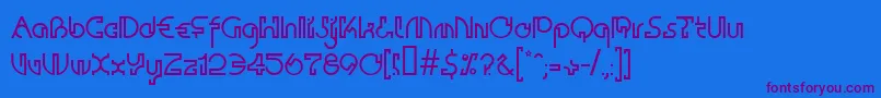 Шрифт Contactall – фиолетовые шрифты на синем фоне