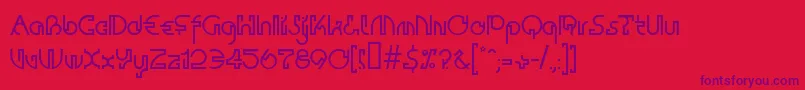 Contactall Font – Purple Fonts on Red Background