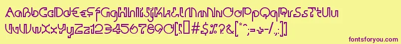 Contactall Font – Purple Fonts on Yellow Background