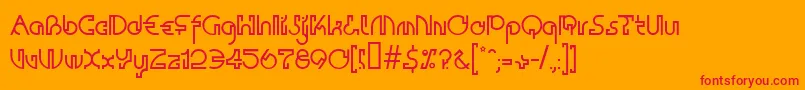 Contactall Font – Red Fonts on Orange Background