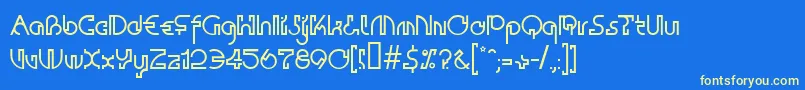 Шрифт Contactall – жёлтые шрифты на синем фоне