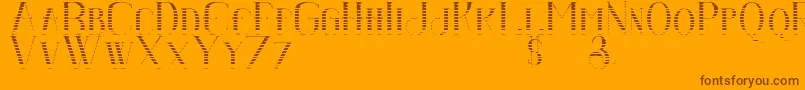Senandungmalamboldgradient Font – Brown Fonts on Orange Background
