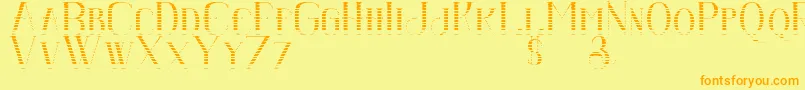 Senandungmalamboldgradient Font – Orange Fonts on Yellow Background