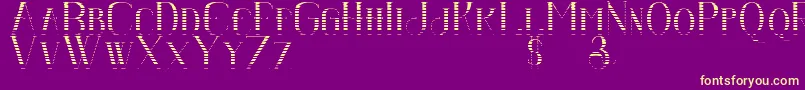 Senandungmalamboldgradient Font – Yellow Fonts on Purple Background