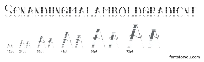 Размеры шрифта Senandungmalamboldgradient