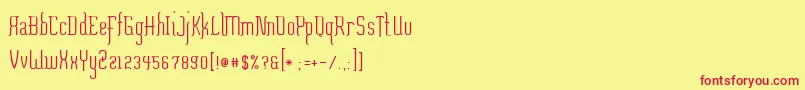 Misfortune Font – Red Fonts on Yellow Background