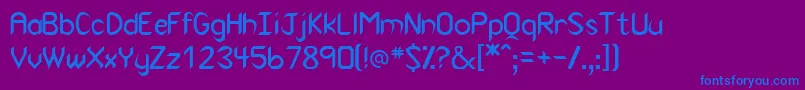 フォントCanaith – 紫色の背景に青い文字