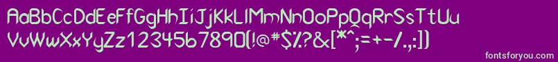 Шрифт Canaith – зелёные шрифты на фиолетовом фоне