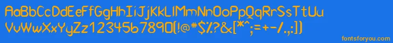 Canaith Font – Orange Fonts on Blue Background