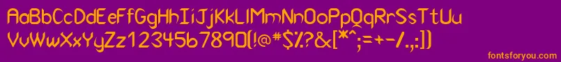 Canaith Font – Orange Fonts on Purple Background