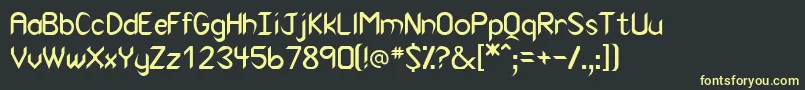 Canaith Font – Yellow Fonts on Black Background