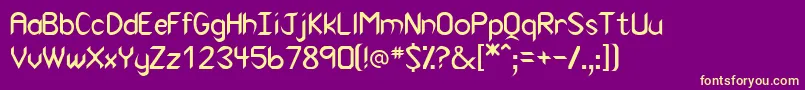 Canaith Font – Yellow Fonts on Purple Background