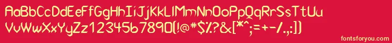 Canaith Font – Yellow Fonts on Red Background