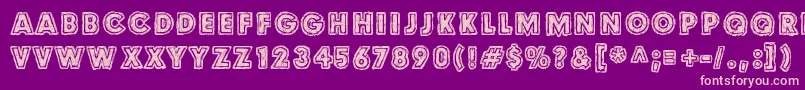 Culdesac Font – Pink Fonts on Purple Background